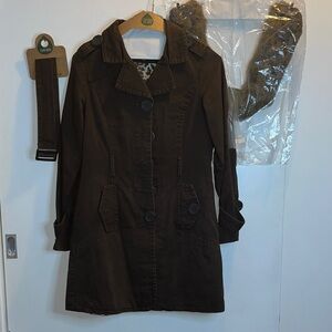Mariposa Chocolate Brown Women's Trench Coat•Size M